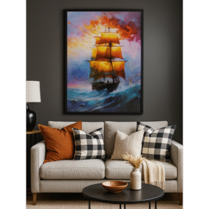 Quadro barco com vidro BCO-204