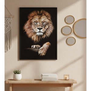Quadro animais leão de Judá linha w-024